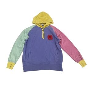 Teddy Fresh Pastel Colorblock Long Sleeve Hoodie Sweatshirt Size Medium Men’s